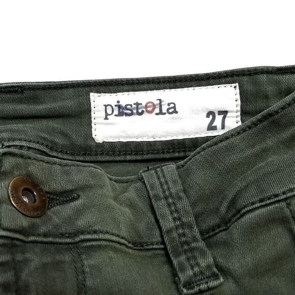 PISTOLA Revolve Army Green Mid Rise Skinny Pants - Picture 7 of 8